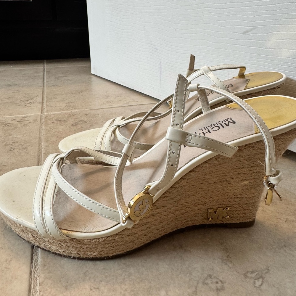 Michael Kors White Wedges